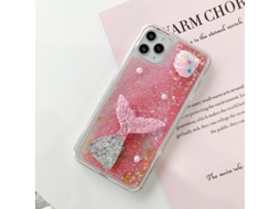 Capa de telefone com padrão de estrela do mar e efeito de areia móvel EOOCOO