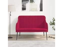 Vidaxl Banco 110x76x80 Cm Veludo Vermelho Tinto