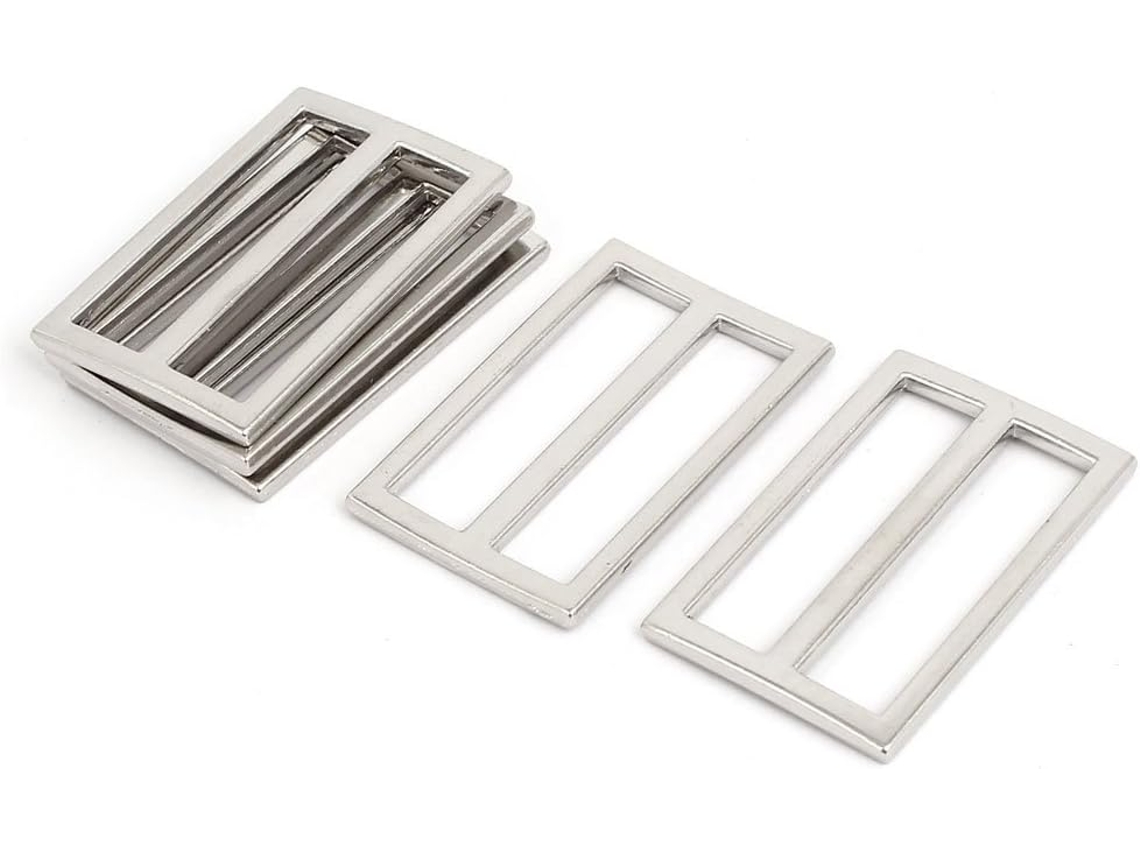 44mm X 27mm 2,5mm Alça Deslizante para Mala de Viagem, Cor Prateada, 5 Peças CHABERLU