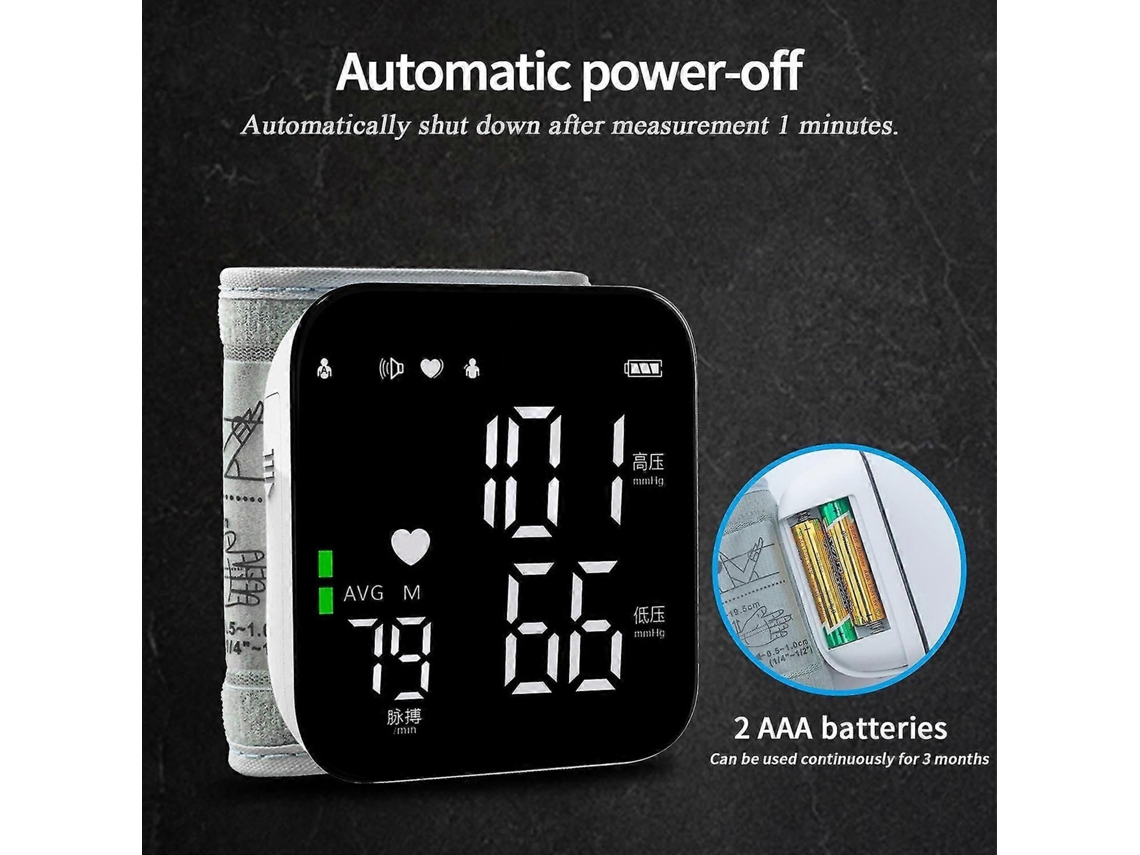 Máquina De Monitor De Pressão Arterial De Pulso Digital Testador Automático De Frequência Cardíaca De Manguito De Bp