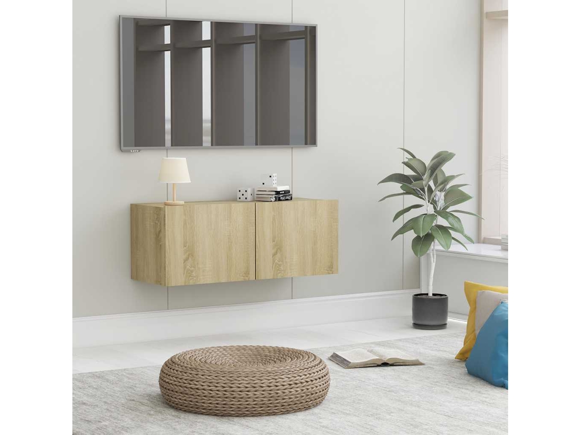 Vidaxl Móvel De Tv 80x30x30 Cm Derivados De Madeira Carvalho Sonoma