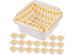 Fuoyloo Pacote Com 50-caixas De Sobremesa Em Pet Para Padarias, Design Compacto E Transparente, Caixas Para Biscoitos E