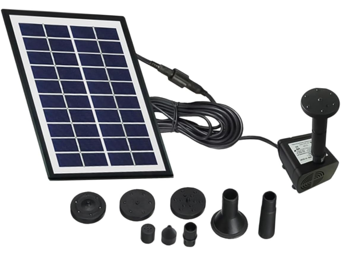 Bomba de Água Solar Inoomp 2w para Fonte de Jardim, Fonte Flutuante para Lago, Decoração de Jardim Externo, CHABERLU