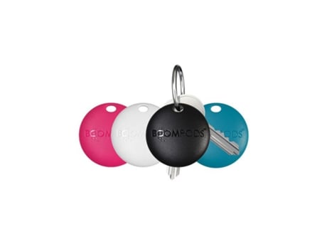 Pacote com 4 porta-chaves Airtag modelo Boomtag compatível com Apple Find My Ipx5 Boompods multicoloridos