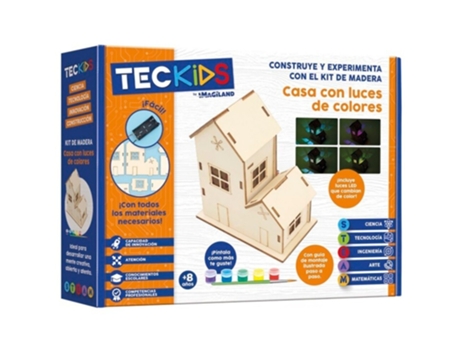 Kit Tecnologia Madeira Casa Com Luz 8 Anos TECKIDS
