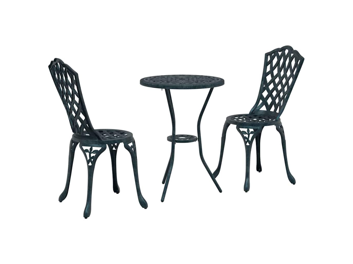 Conjunto de Bistrô de Jardim 3 Peças Alumínio Verde MAISON EXCLUSIVE