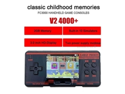 Fc3000 V2 Retro Handheld Video Game Console Embutido 4000+ Jogos Clássicos Suporte 10 Formatos Jogo Av Out Co Locado GOKOCO