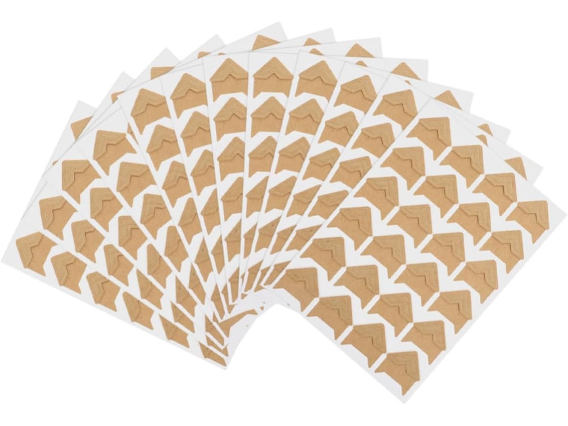 Coladores Automáticos Genéricos Para Fixação De Ângulo Protegidos Em Papel Cáqui Fácil De Usar 12 Folhas De 24
