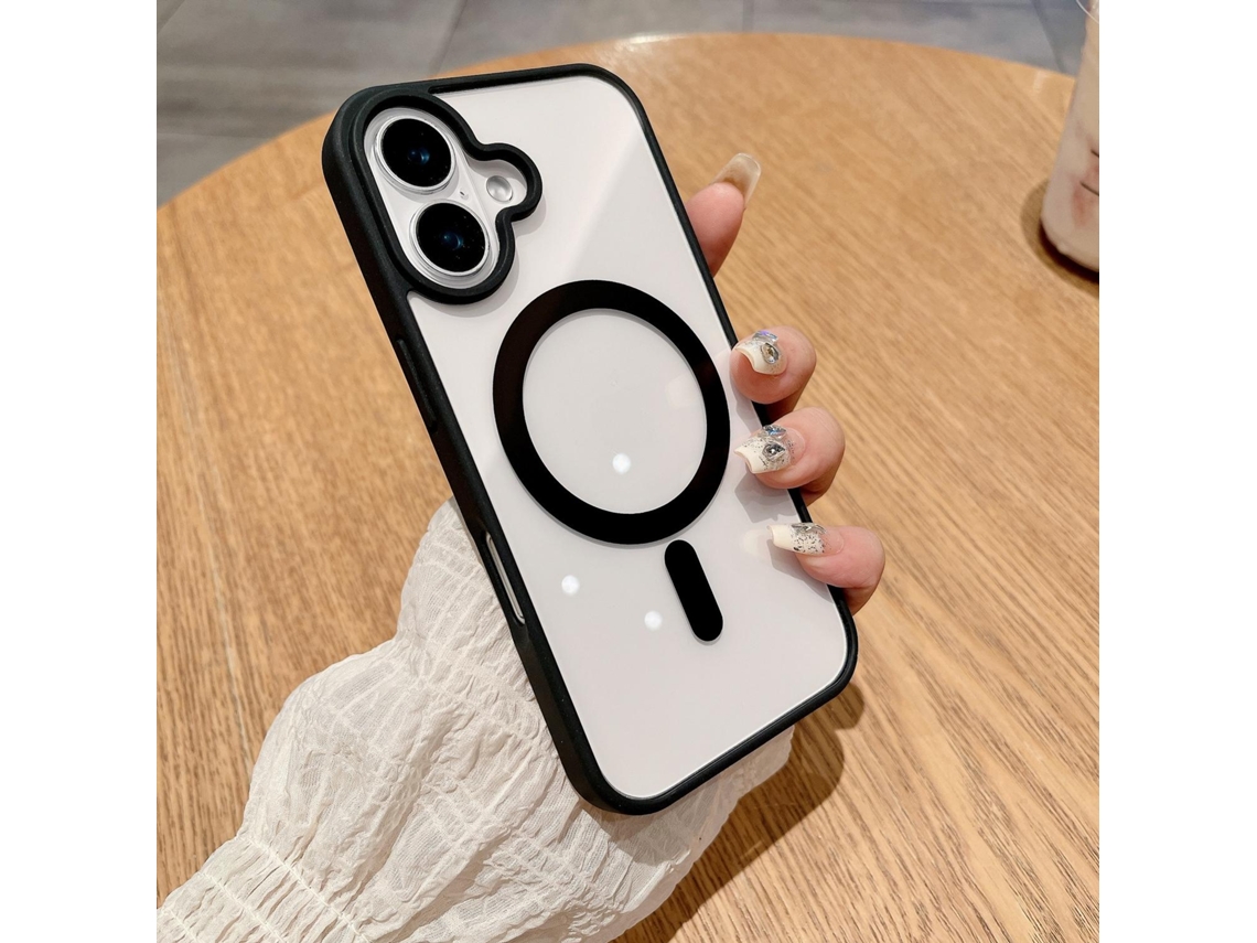 Capa De Acrílico Com Suporte Magnético Para Iphone 17 Pro