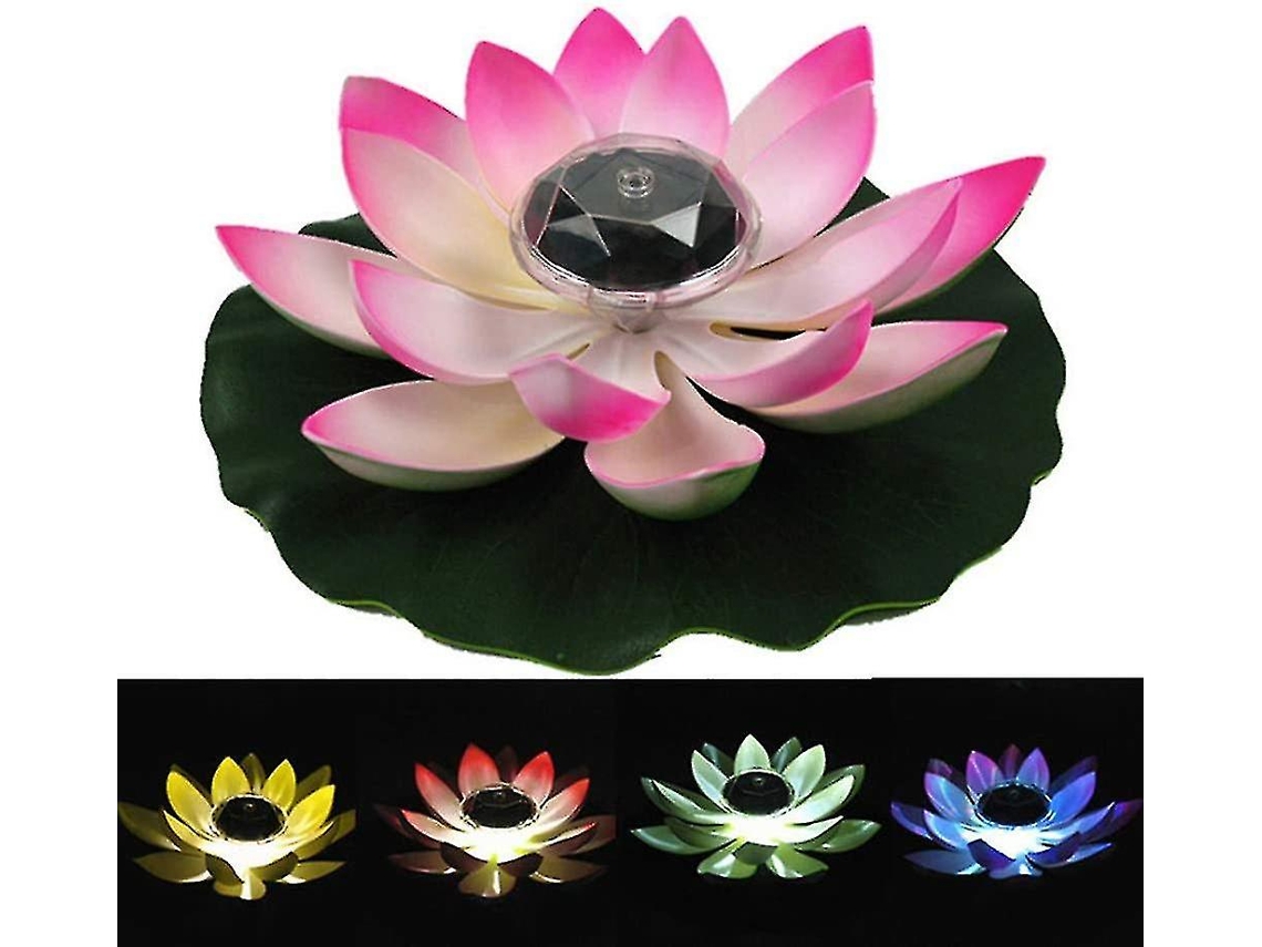 Luz De Destaque Led Em Forma De Flor De Lótus Movida A Energia Solar Para Piscina Olysi Shop