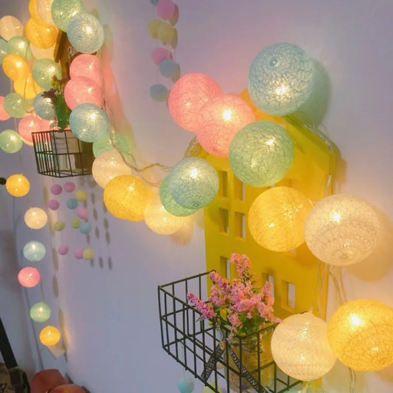 Lâmpada De Fada Com Bola De Algodão (tipo B 3m 20led)