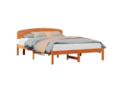 Estrutura da Cama com Cabeceira Marrom Cera 150x200 cm MAISON EXCLUSIVE
