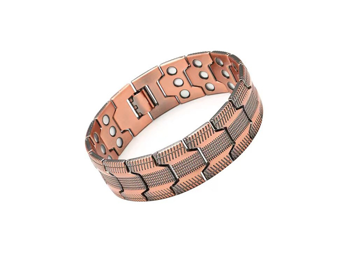 Pulseira De Cobre, Bracelete Magnética Masculina, Removível (bronze) Spqment