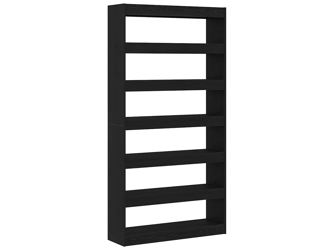 Conjunto 1 Estanterías Para Libros Vidaxl Preto Derivados De Madeira (100 X 30 X 198 Cm)