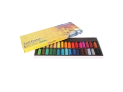 Pastéis Suaves De 32 Cores Para Artistas. Conjunto De Giz Suave Para Artesanato, Projetos, Desenho, Mistura, Sobreposição E Sombreamento.
