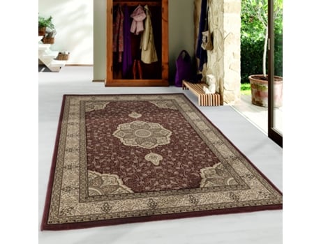 Kashmir Indi Tapete Pelo Curto Retangular 240x340cm Vermelho