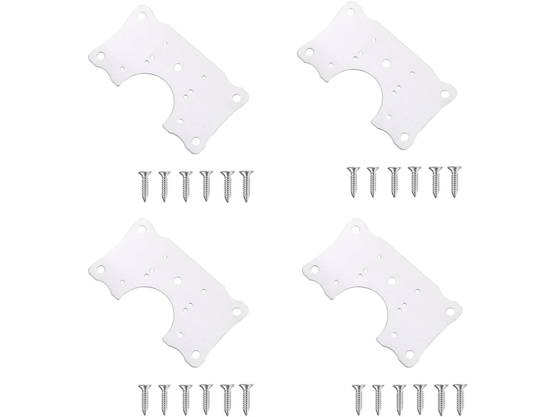 Kit De Reparo Dobradiças Para Armários Com 1 2 4 6 Peças, Suporte De Reparo Em Aço Inoxidável, Dobradiças Fáceis De