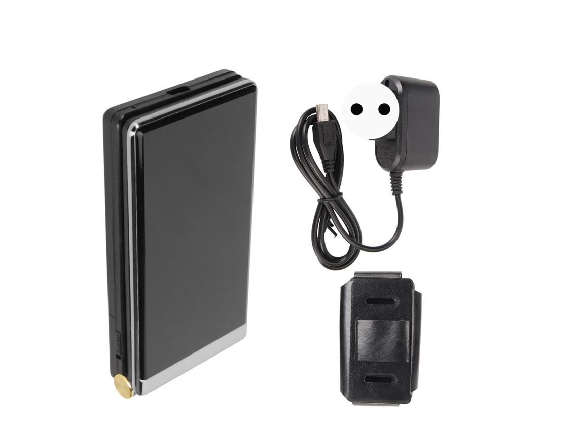 Mali telefone Flip Desbloqueado para Idosos 2g Gsm com Botões Grandes Volume Alto Tela Dual 5900mah Cinza Plugue Eu