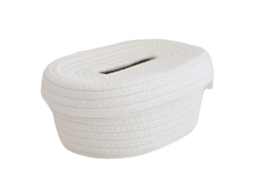 Capa para caixa de papel higiênico de corda de algodão artesanal decorativa para armazenamento branco em S/MARCA