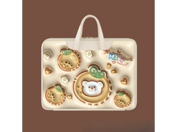 Capa HEXINYIGJLY para portátil, 15 polegadas, universal, almofadada, forro macio, urso