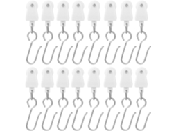 Conjunto Com 30 Rodízios E Ganchos Para Trilho De Cortina, Acessórios Resistentes Em Plástico E Meta