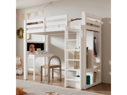 Cama Estofada 140x190 cm com Armazenamento Hidráulico e Ripas ZKAKA