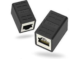 Extensor De Conector Rj45 Blindado Cat7/cat6a/cat6/cat5e Cabo Ethernet Conector Fêmea Para Fêmea Pacote Com 2 Slowmoose