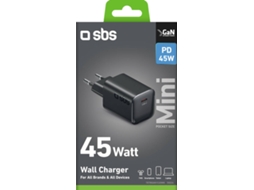 Carregador de Parede SBS USB-C 45 W com Power Delivery 3.0 e PPS