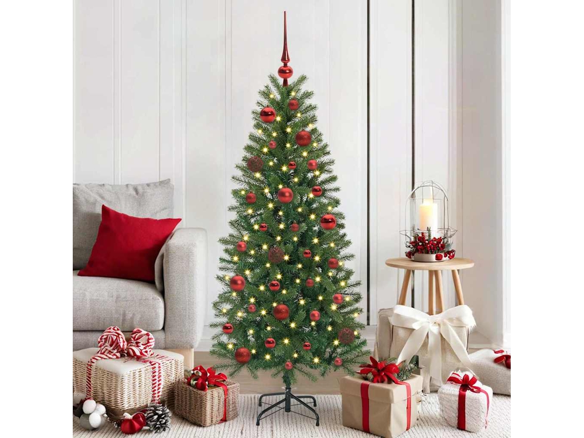 Vidaxl Conjunto De Bolas De Natal 61 Unid. 150 Led Branco Quente