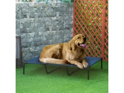 Lit Sur Pieds Xxl Pour Chien Chat Lit De Camp Animal 122l X 92l X 23h Cm Bleu Foncé