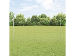 Vidaxl Cerca Selvagem Para Exterior Com Postes 25 X 1,2 M Prateado