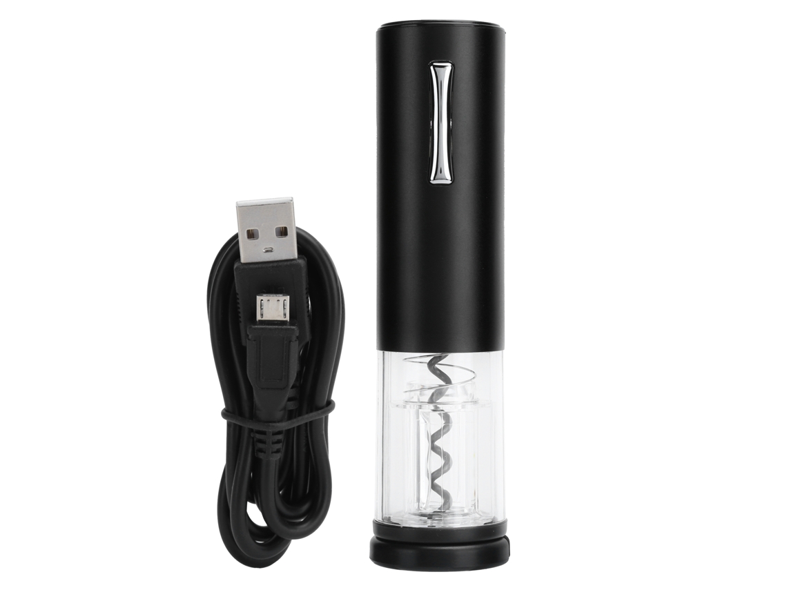 Laxiscreed Abridor De Vinho Elétrico Portátil, Recarregável Usb, Preto