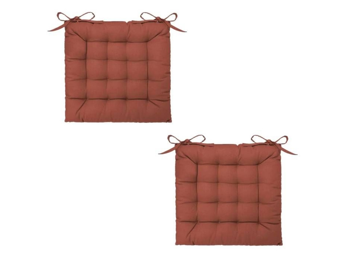 Conjunto de 2 Almofadas para Cadeira Terracota ATMOSPHERA