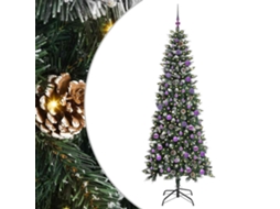 Conjunto 1 Árvore De Natal Artificial Vidaxl Verde Pvc (210 Cm)