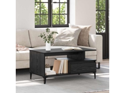 Vidaxl Mesa De Centro Carvalho Preto 90 X 49 X 45 Cm