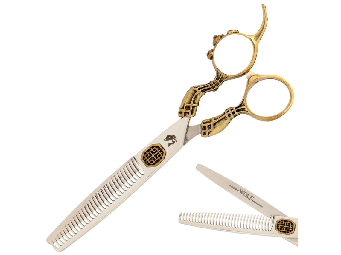 Tesoura Wolf Degloving Para Destros, 5,5 Lúmens, Máquina De Cortar Cabelo Offset Para Salão, Linha Profissional Brilvibera
