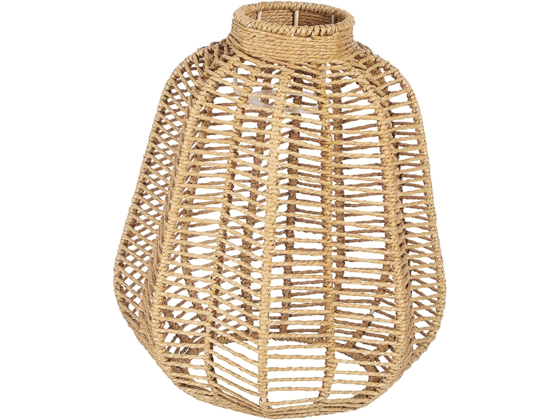Abajur Decorativo De Rattan Para Sala De Estar, Quarto E Cozinha - Fácil Instalação - Estilo Elegante