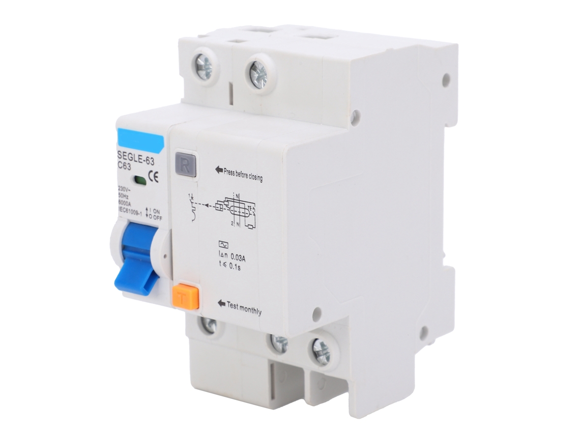 Disjuntor Miniatura Din Rail Segle 63 1p+n C63 Interruptor de Ar 6ka