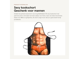 Um Schort Sexy Para Homem - Presente Humorístico - Para Bbq - Feito De Poliéster - 58 X 72 Cm - Forma Perfeita - Schort De Cozinha