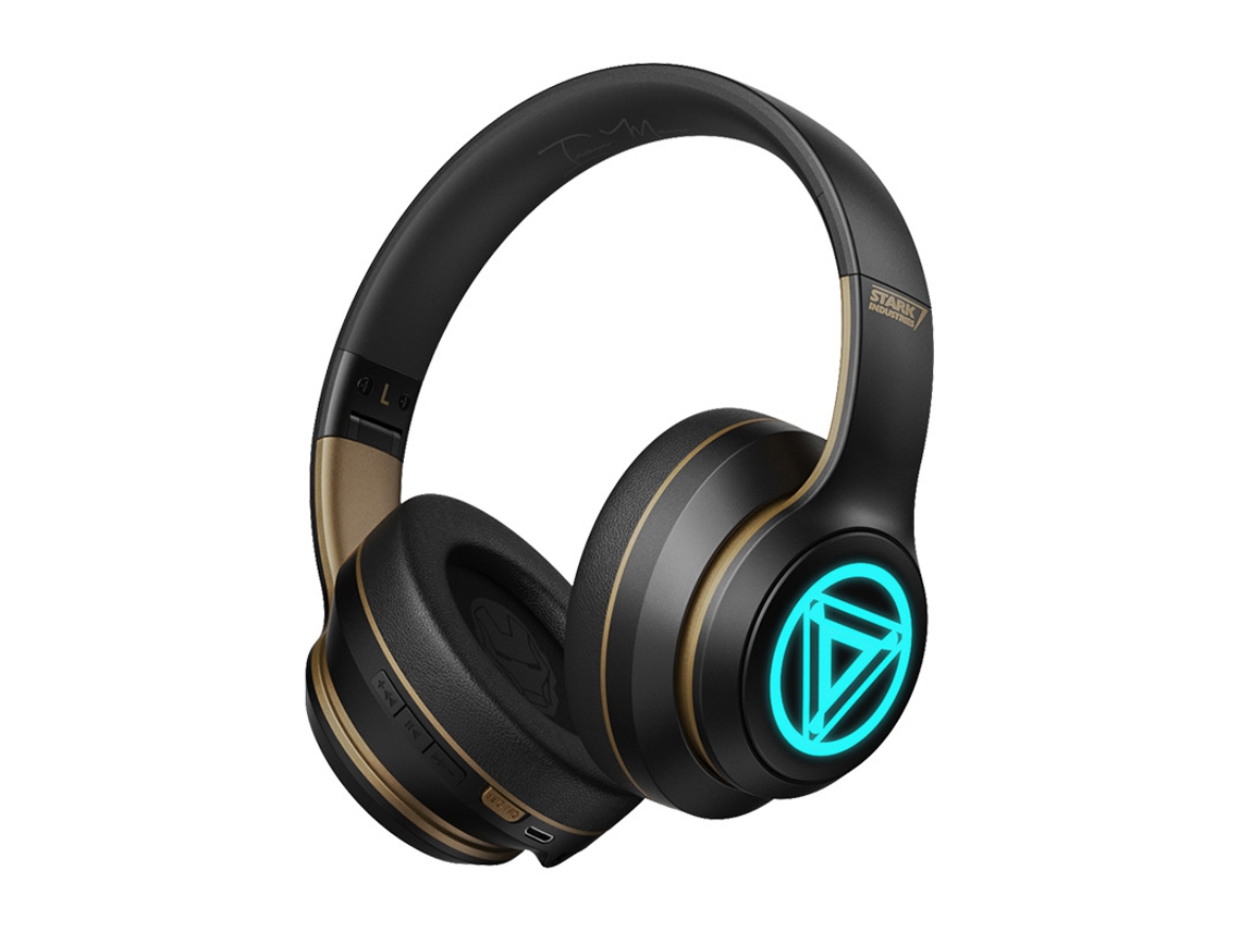 Auscultadores Bluetooth SENLIN Marvel Iron Man Warrior Sem FioHeadset para Jogos com Cancelamento de Ruído com Fio