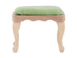 Mali banco de Casa de Bonecas 1/12 com Almofada, Mini Móvel Simulação Madeira Composta Decorativo