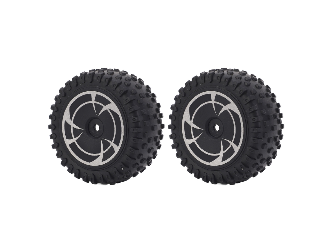 Rodas traseiras para carro RC, pneus de borracha, cubo de plástico, peças de reposição e acessórios 144016-2989