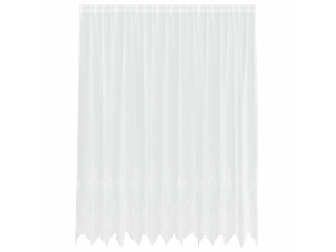 Conjunto 1 Cortina De Renda Vidaxl Branco Poliéster (200 X 300 Cm)