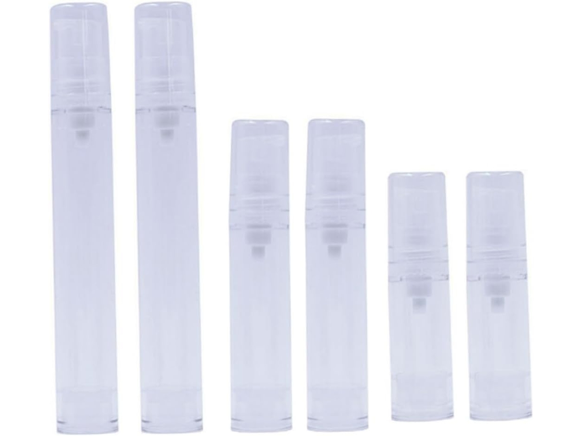 Conjunto De 6 Frascos De Viagem Com Spray À Prova De Vazamentos