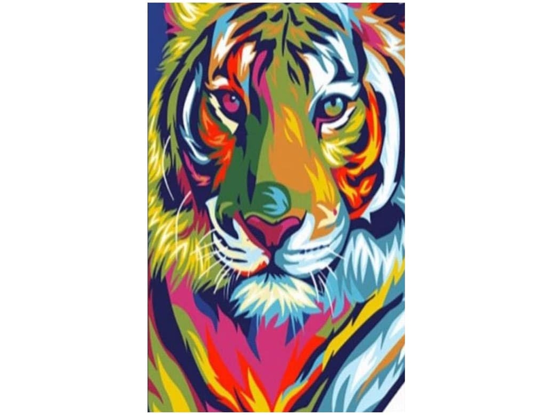 Toalha Praia Microfibra Pintura Tigre