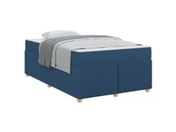 Estrutura da Cama com Colchão Azul Tecido MAISON EXCLUSIVE 120x200 cm
