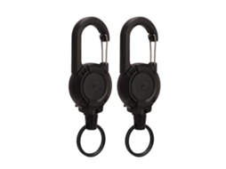 2 Porta chave Retrátil Anti roubo com Cabo Elástico e Fivela S/MARCA