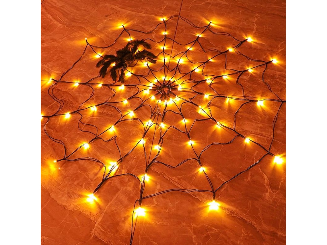 Luzes de teia de aranha Halloween 80 LEDs Nova Line