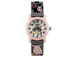 Jnew A335-86195 Relógio Infantil Fofo De Desenho Animado À Prova D'água Com Função De Hora E Movimento De Quartzo