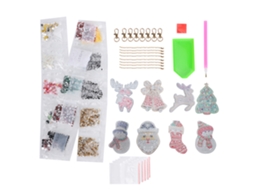 Laxiscreed Kit De 8 Pinturas Em Diamantes Para Chaveiros E Decorações Natalícias
